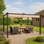 Pergola 300x400 cm  Justerbart solskydd - Mrkgr aluminium