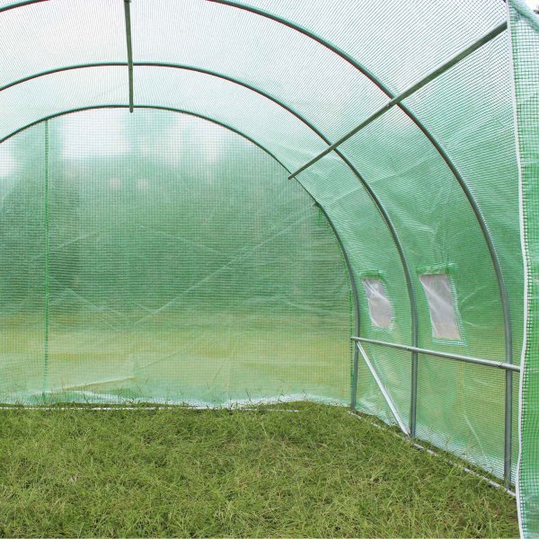 Tunnelvxthus 9m | Stlram med PE-plastverdrag