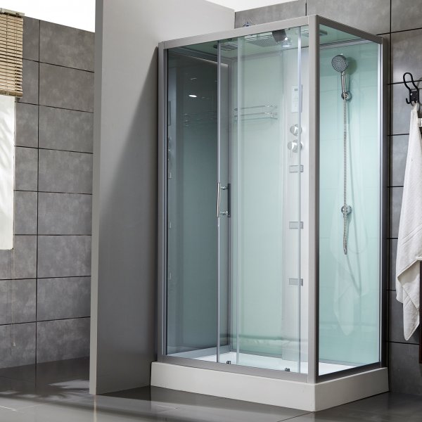 Stor duschkabin med massagesystem, bluetooth, högtalare och belysning Stor duschkabin med massagesystem, bluetooth, högtalare och belysning