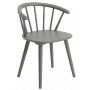 Karmstol | Massivt tr�, gr� finish & klassisk pinnstolsdesign | Lotten 2-pack