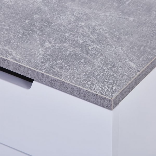 TV-b�nk med rymlig f�rvaring | Vit/gr� | Malte