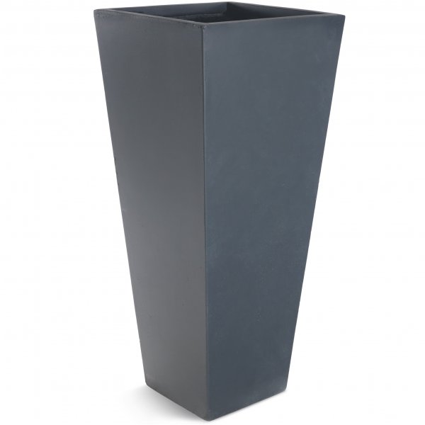 H�g fiberarmerad kruka f�r utomhusbruk - Granit/svart