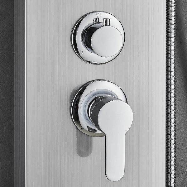 Duschpanel i borstat rostfritt stl | Laura