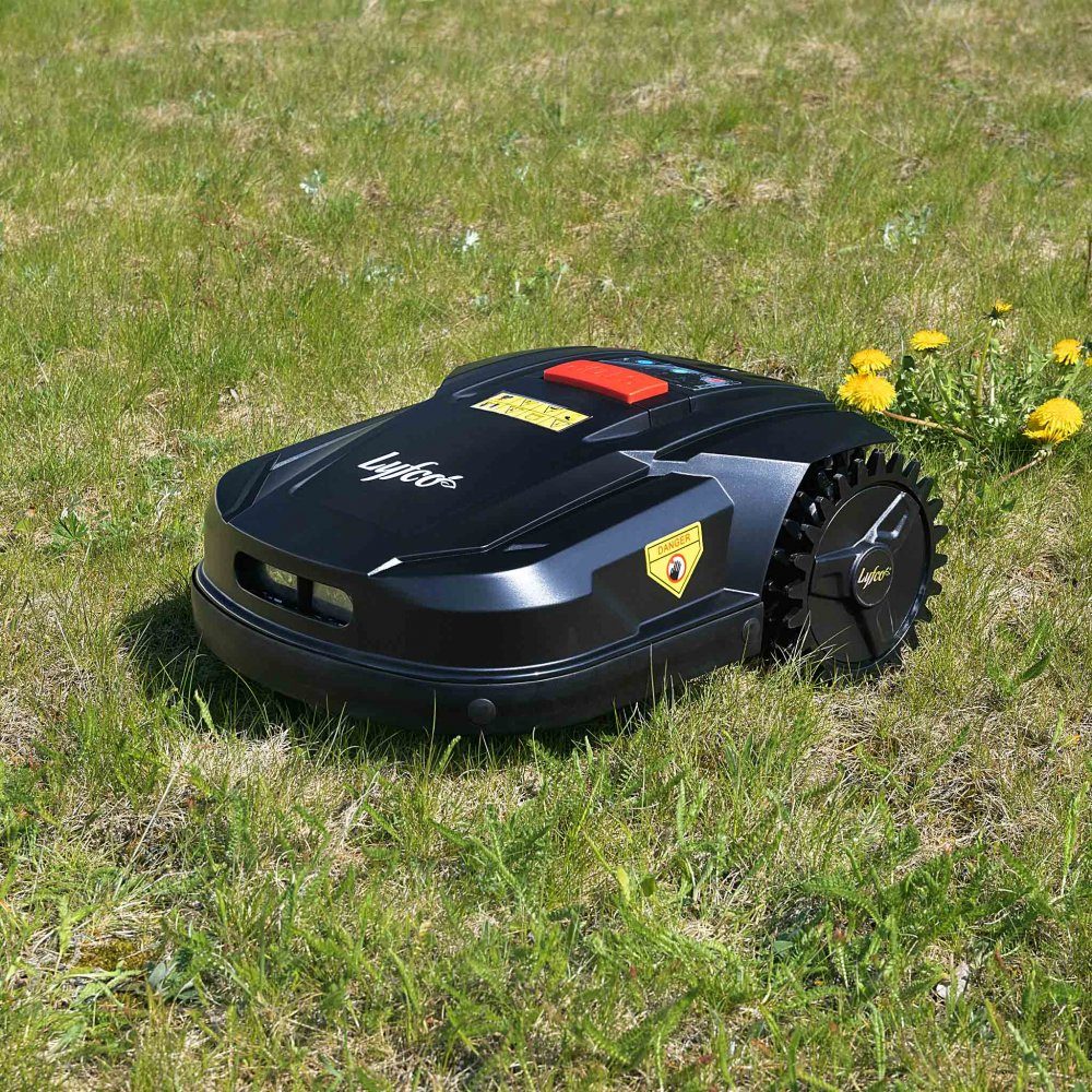 Robotgr&auml;sklippare 800m2  Lyfco E1200 WiFi  Svart  F&ouml;r gr&auml;smattor upp till 800 m2