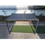 Pergola 4x3 | 100% Aluminium | Gr� pergola f�r uteplats & tr�dg�rd