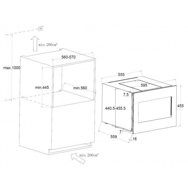 Integrerad vinkyl 17 flaskor | Push-to-Open | Inverterkompressor | 36 dB tystg�ende