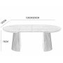 F�rl�ngningsbart runt matbord 120�200 cm i ek med plats f�r 4�10 personer | Crossby