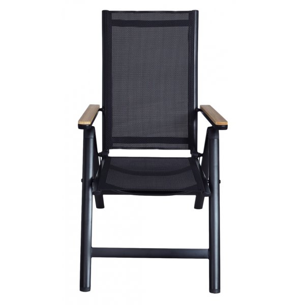 Reglerbar positionsstol i svart textilene med tr�look | Svea