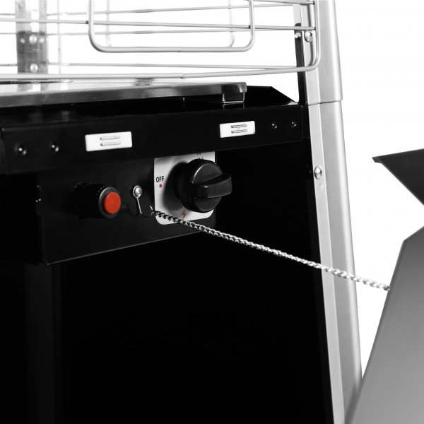 Gasdriven terrassv�rmare 13kW | Pyramidformad | Svart