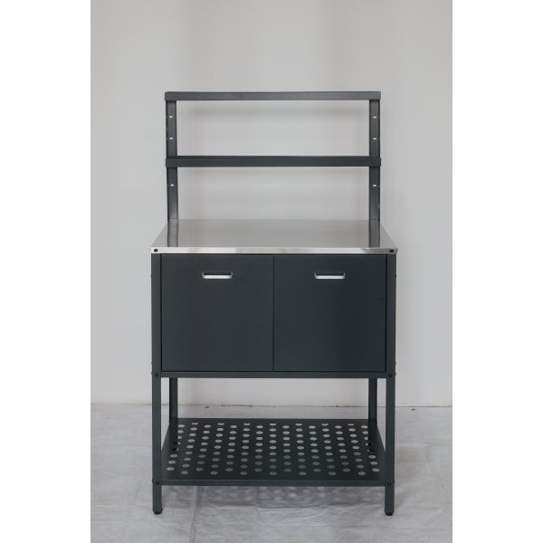 V�xthusbord med sk�p i galvaniserat st�l | F�rvaring & verktygshyllor | M�rkgr�