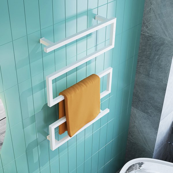 Elektrisk handdukstork 60x80x12cm | Vit Elektrisk handdukstork 60x80x12cm | Vit