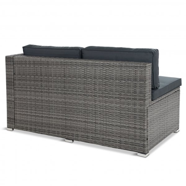 Stor loungegrupp | Tre smarta förvaringsutrymmen | Grå konstrotting Stor loungegrupp | Tre smarta förvaringsutrymmen | Grå konstrotting