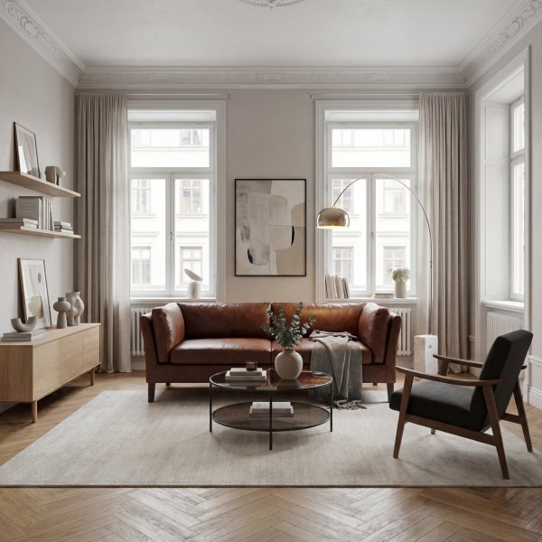 Soffa 3-sits | Vintagebrunt konstläder, skumstoppning & trästomme | Heritage Soffa 3-sits | Vintagebrunt konstläder, skumstoppning & trästomme | Heritage