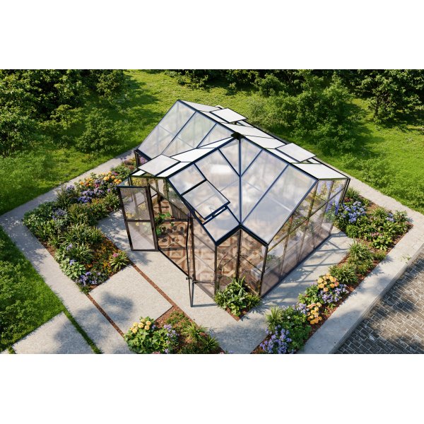 T-format växthus 11,6 m² | 4 mm säkerhetsglas | 5 års ramgaranti T-format växthus 11,6 m² | 4 mm säkerhetsglas | 5 års ramgaranti