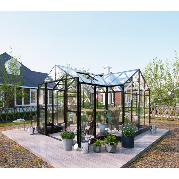 T-format vxthus 12,4 m | 4 mm skerhetsglas & 6 mm kanalplast | 5 rs ramgaranti