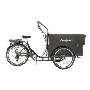 Extra stor el-L�dcykel | Cargobike med Kapell, 250W Motor & LG-Batteri | Svart