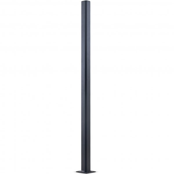 Hrnstolpe till glasrcke - 90 grader | Svart