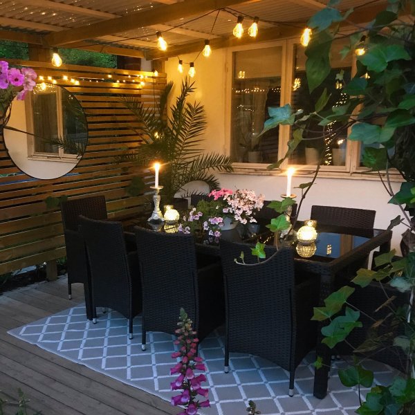 Matgrupp utemöbler med 8 stolar | Dynor ingår | Svart | Lyfco Lysekil Matgrupp utemöbler med 8 stolar | Dynor ingår | Svart | Lyfco Lysekil