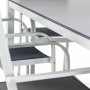 Underhllsfria utembler i hgtryckslaminat & aluminium | Bord & 6 stolar