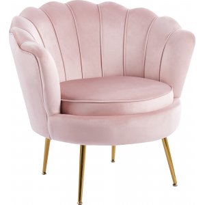 F�t�lj | Rosa sammet, v�gformat ryggst�d & m�ssingsben | Kingsley
