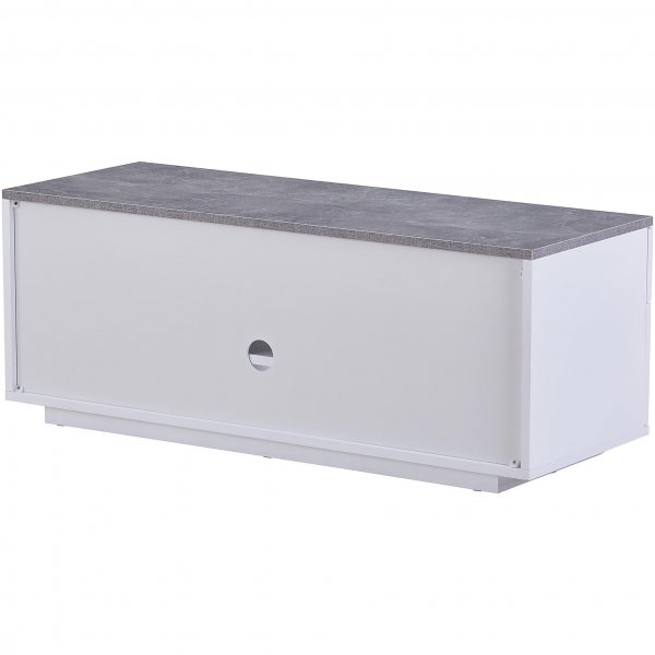 TV-b�nk med rymlig f�rvaring | Vit/gr� | Malte