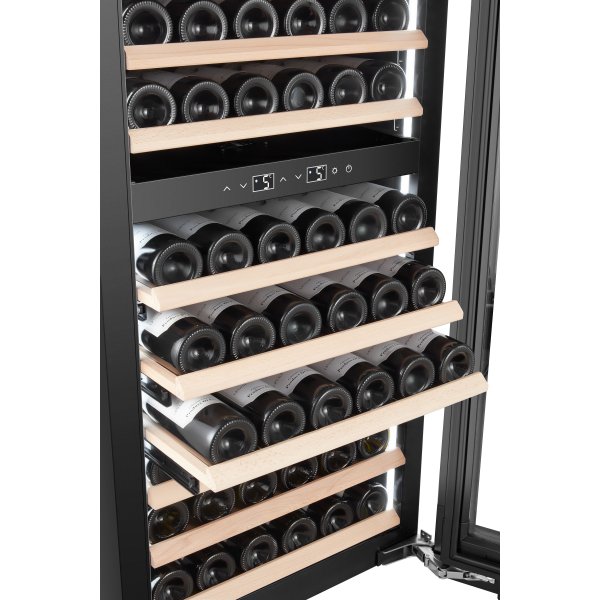 Integrerad vinkyl 60 flaskor | Push-to-Open | Extra tystg�ende | LED-belysning