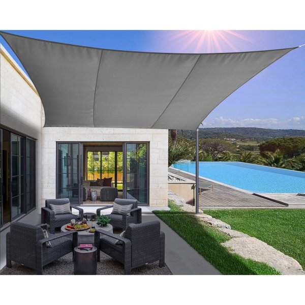 Solsegel 4x4m | Kvadratiskt | Grå Solsegel 4x4m | Kvadratiskt | Grå