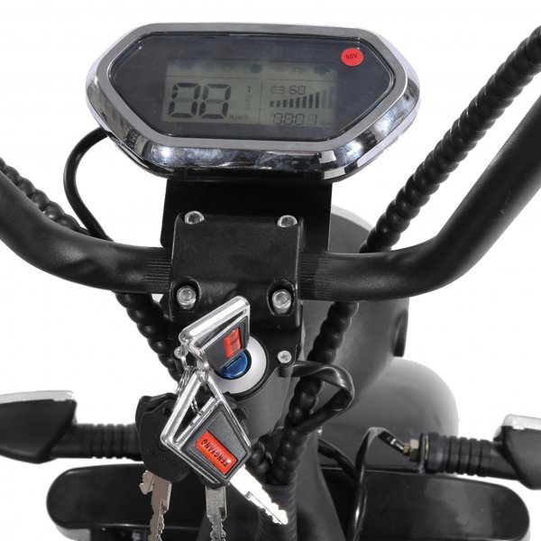 Fatscooter Trehjuling 2000W | Moped klass 1 - Svart Fatscooter Trehjuling 2000W | Moped klass 1 - Svart