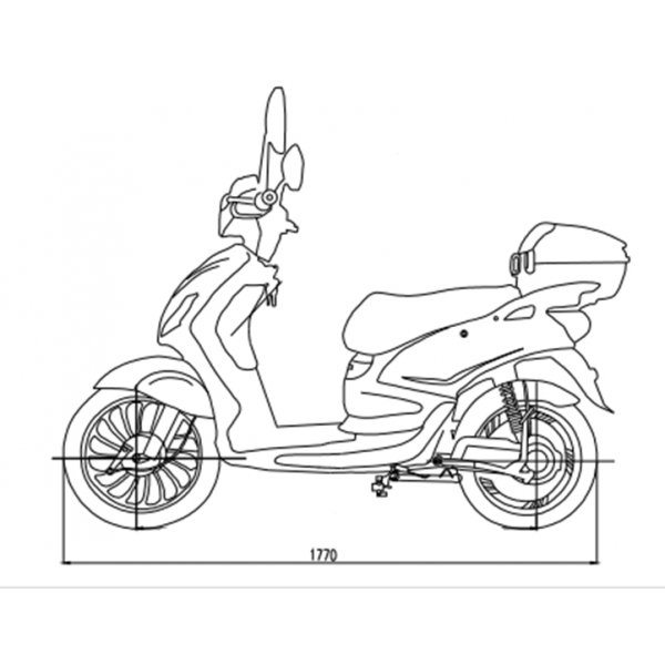 Elmoped 500W | 48V 20Ah batteri | Upp till 45 km rckvidd | Moped klass 2 | Tyst & kompakt fr stadskrning
