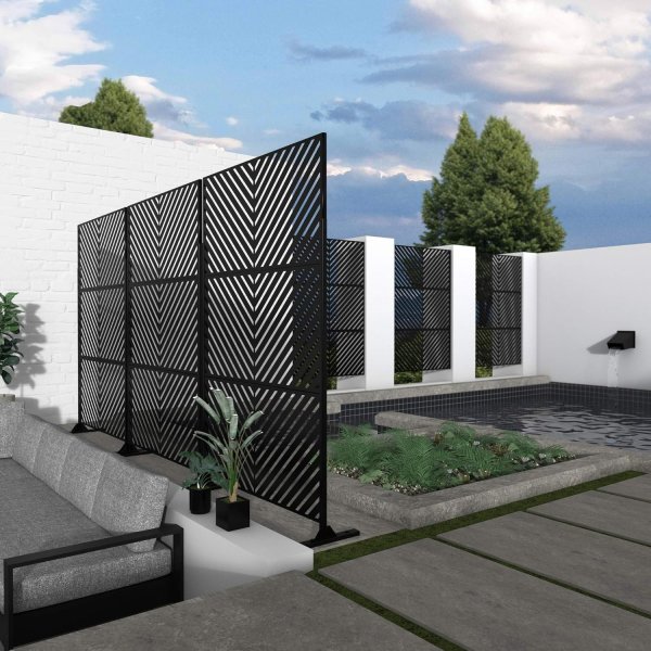 Insynsskydd | Inredningsskrm | 120x184 | Svart