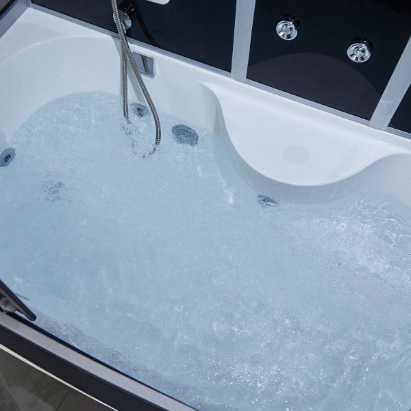Rektangul�r duschkabin med jacuzzi-badkar