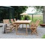 Salt� utematgrupp matbord 240x100 cm med 6 st karmstolar - Teak