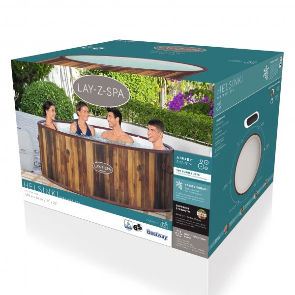 Lay-Z Spa Helsinki Airjet | Bestway uppblåsbart spabad 5-7 personer Lay-Z Spa Helsinki Airjet | Bestway uppblåsbart spabad 5-7 personer