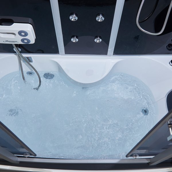 Rektangul�r duschkabin med jacuzzi-badkar