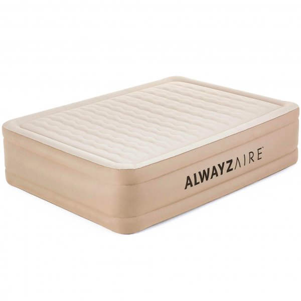Extra h�g luftmadrass f�r 2 personer med inbyggd pump - AlwayzAire Fortech Airbed Queen