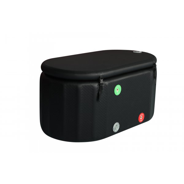 Uppblsbart isbad med vrme- och kylsystem | 450L Vattenvolym | Svart