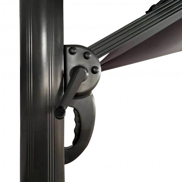 Rektangulrt premiumparasoll 3x4m | Kraftig konstruktion | Gr