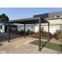 Pergola 4x3 | 100% Aluminium | Gr� pergola f�r uteplats & tr�dg�rd