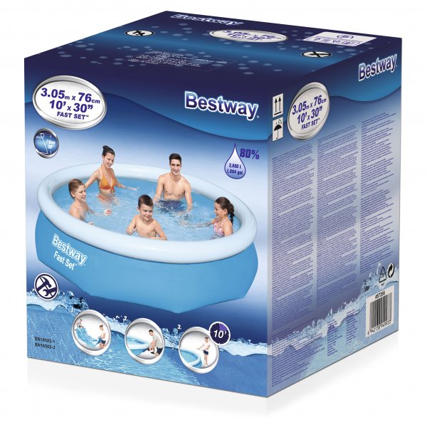 Bestway rund Fast Set™ Pool Ø3,05m - 76cm djup (57266) Bestway rund Fast Set™ Pool Ø3,05m - 76cm djup (57266)