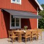 Terrassmarkis halvkassett 4x3 m | Motor & fj�rrkontroll | M�rkgr�