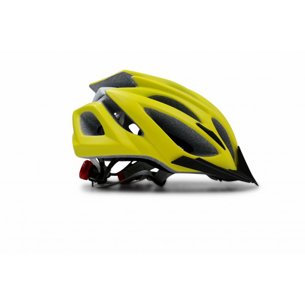 Cykelhjlm med LED-lyse - Gul