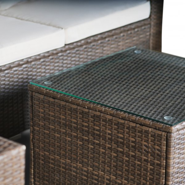 Loungegrupp utemöbler | Brun konstrotting | Huvudskär Loungegrupp utemöbler | Brun konstrotting | Huvudskär