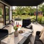 Loungegrupp utem�bler | Svart konstrotting | R�grund