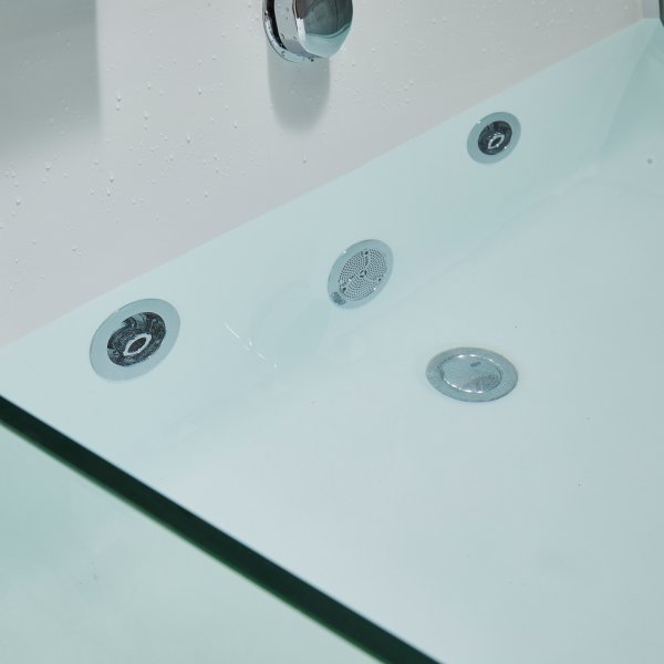 Stort bubbelbadkar för två 170x120cm | Med glas & värmare | BK-007V Stort bubbelbadkar för två 170x120cm | Med glas & värmare | BK-007V