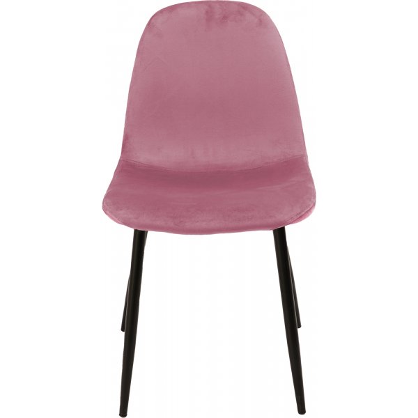 Matstol | Rosa sammet, stoppad sits & svarta stålben | Carisma 2-pack Matstol | Rosa sammet, stoppad sits & svarta stålben | Carisma 2-pack