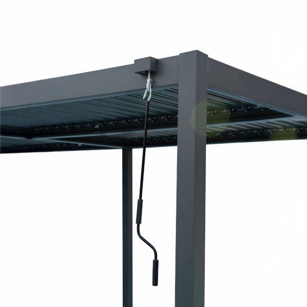 Pergola 6x3 m | justerbart lamelltak | Aluminiumram | Gr�