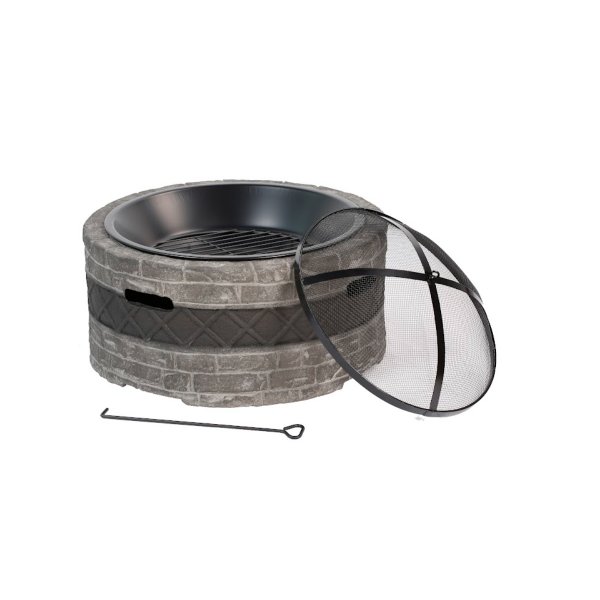 Eldstad med grillfunktion & gnistskydd | 89 cm | Eldfat fr trdgrd & uteplats | Bergslgan