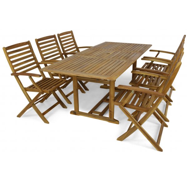 Utemöbel - förlängningsbart | Bord & 6 stolar | Lyfco Värmdö Utemöbel - förlängningsbart | Bord & 6 stolar | Lyfco Värmdö