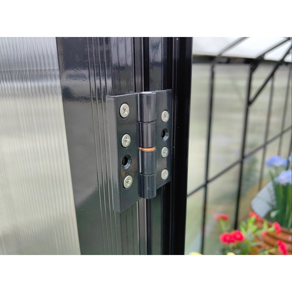 Vxthus 18m Premium | Extra hg odlingshjd | 6mm kanalplast | Svart