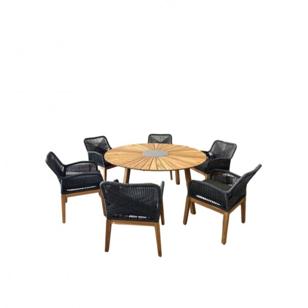 Matgrupp utemöbler | 6 sittplatser | Akaciaträ| Lyfco Florida Matgrupp utemöbler | 6 sittplatser | Akaciaträ| Lyfco Florida